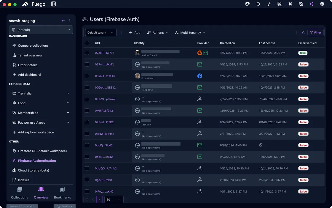 Multi-Tenant Authentication — Fuego screenshot