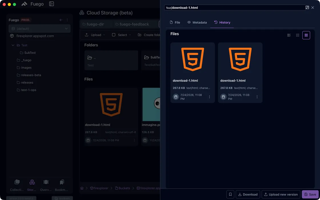 Version History — Fuego screenshot