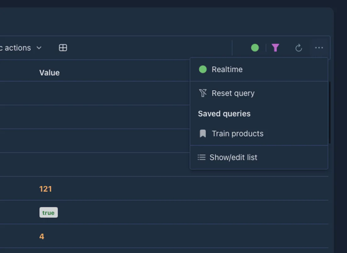 Real-Time Queries — Fuego screenshot