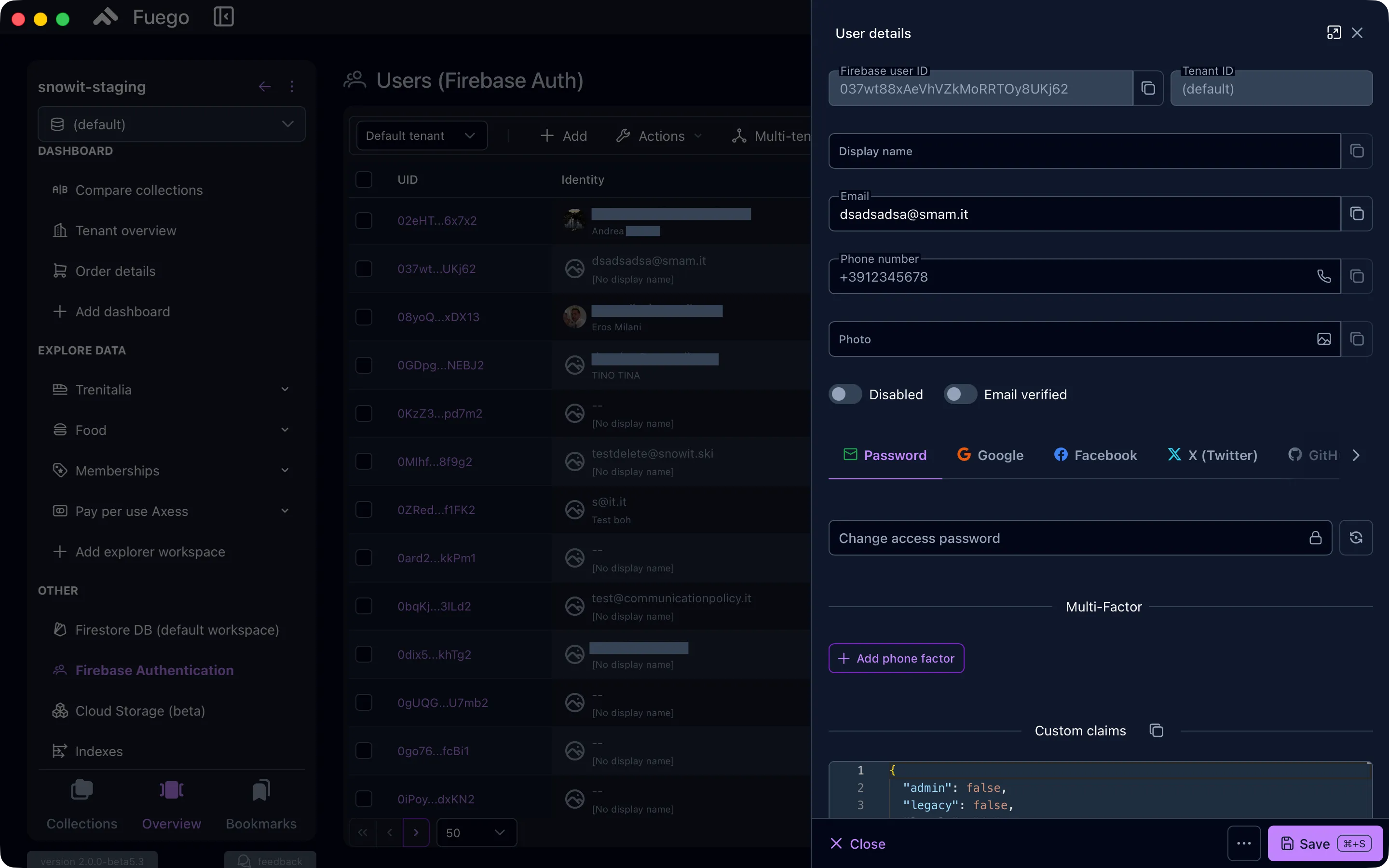 Firebase authentication