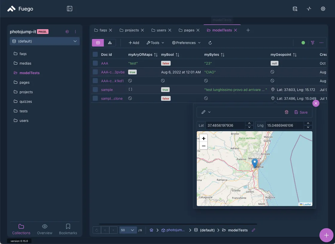 View Geopoints and Images — Fuego screenshot