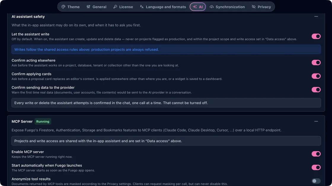 MCP Tools — Fuego screenshot
