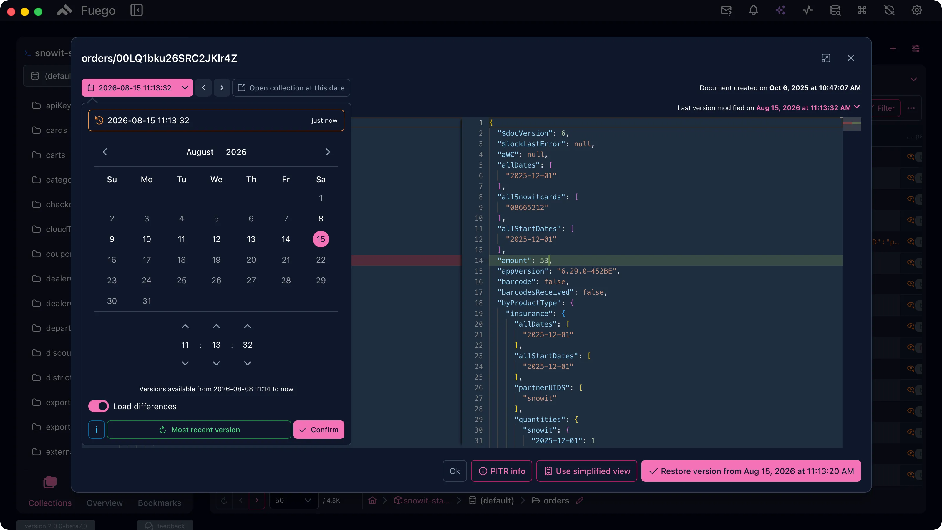 The rebuilt read time picker: inline calendar, selected instant and available window
