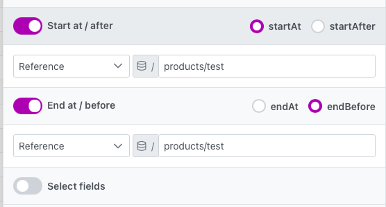 Start and End Clauses