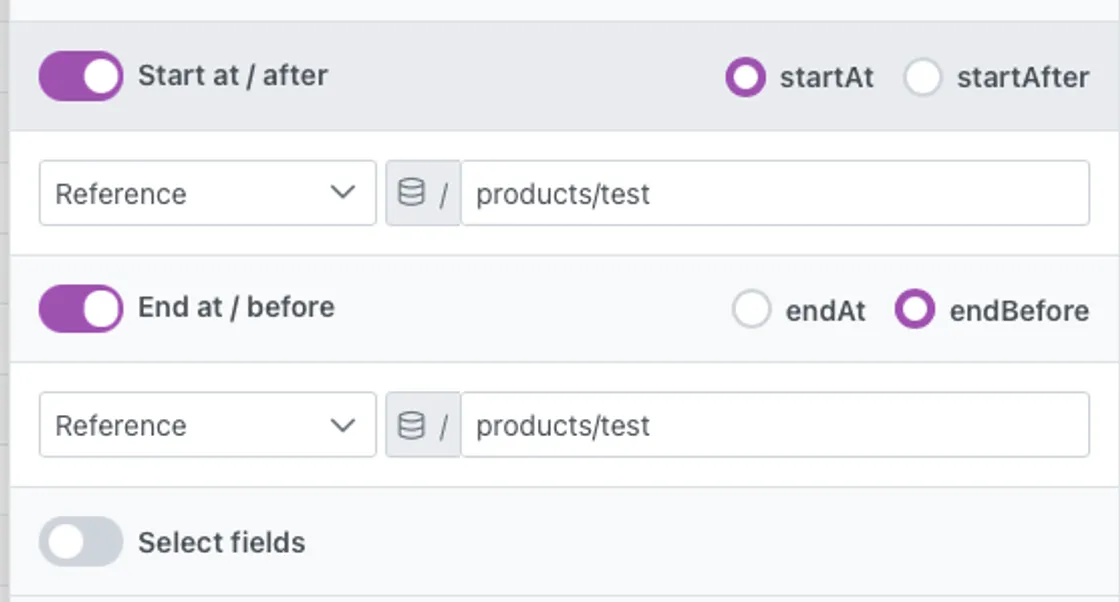 Start and End Clauses — Fuego screenshot
