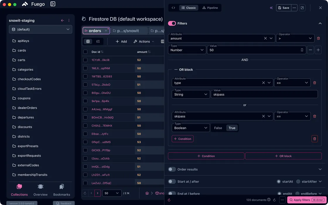Where Conditions — Fuego screenshot
