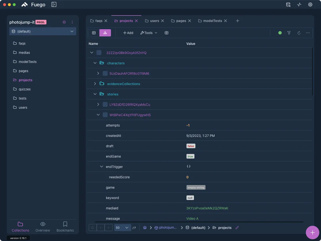 Tree View — Fuego screenshot
