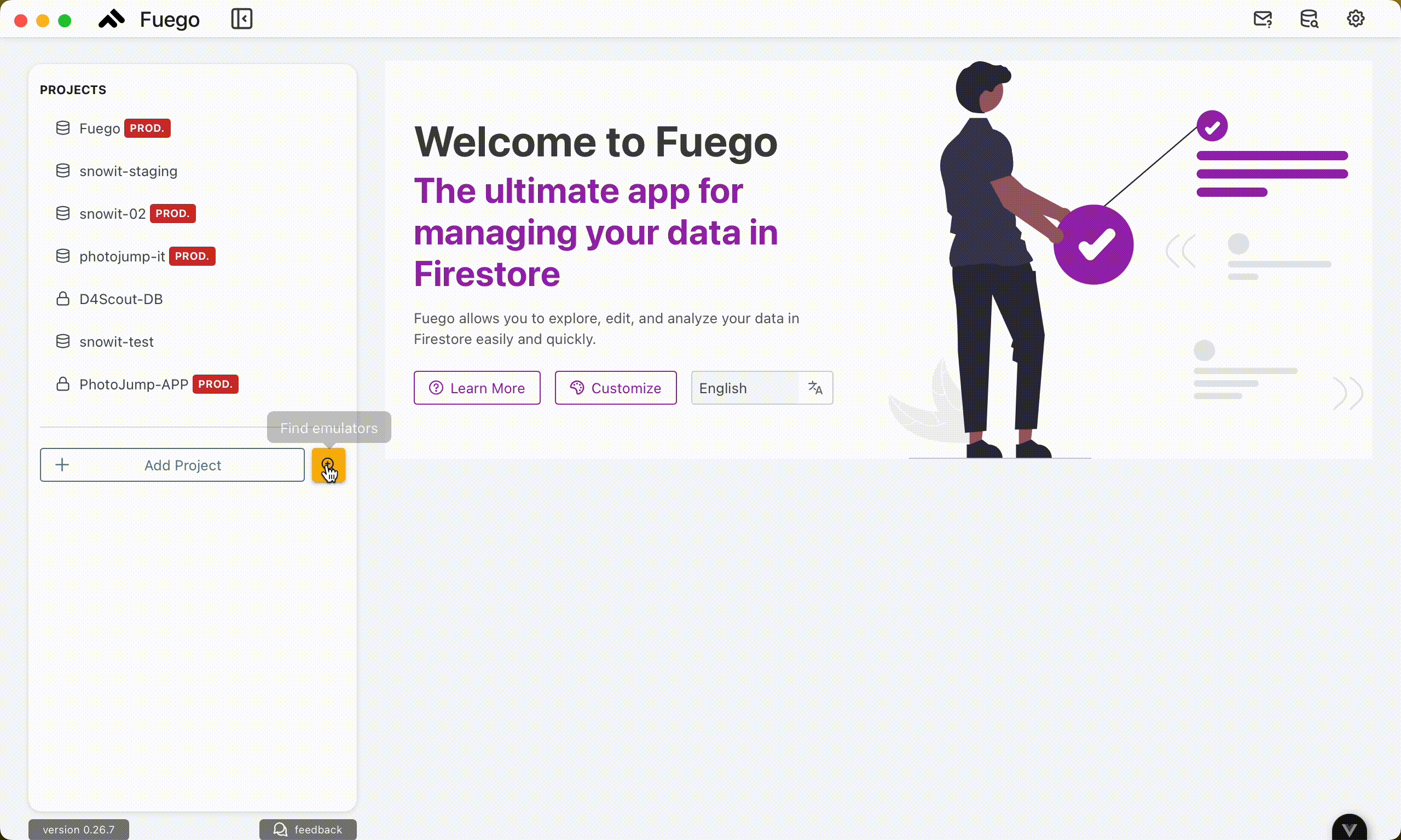 Automatic emulator detection in Fuego